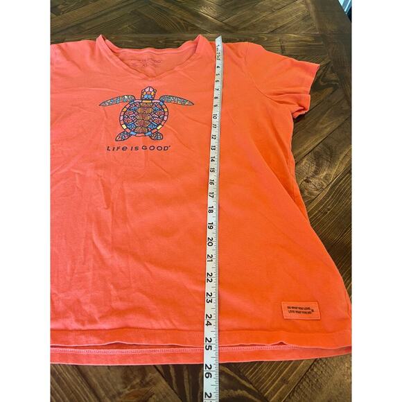 Life is Good Crusher Lite Turtle T Shirt Women XL Beach Casual Comfy Summer Trip - Picture 5 of 8